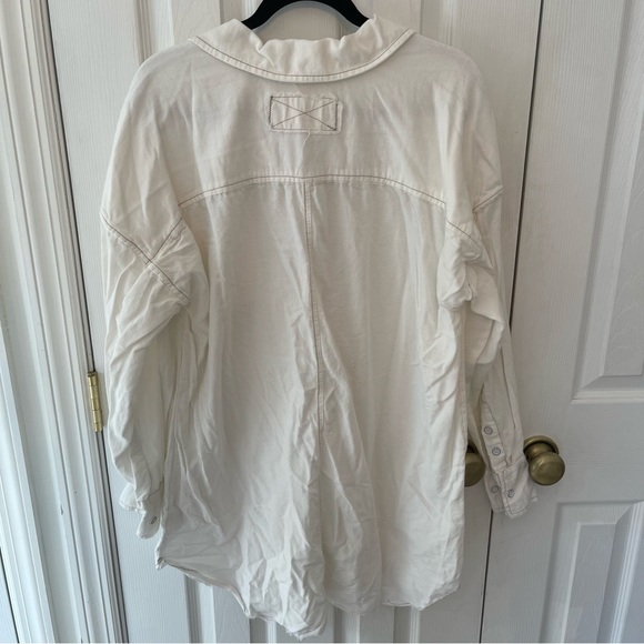 Free People We The Free Smock Oxford Shirt Tunic Dress - Picture 13 of 13